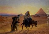 Eugene-alexis Girardet Famous Paintings - Flight into Egypt